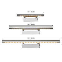 LED โคมไฟติดผนัง3วัตต์5วัตต์7วัตต์กระจกห้องน้ำแสง Washroon โคมไฟติดผนังติดตั้งสแตนเลสที่มีสวิทช์กระจกแต่งหน้าแสง