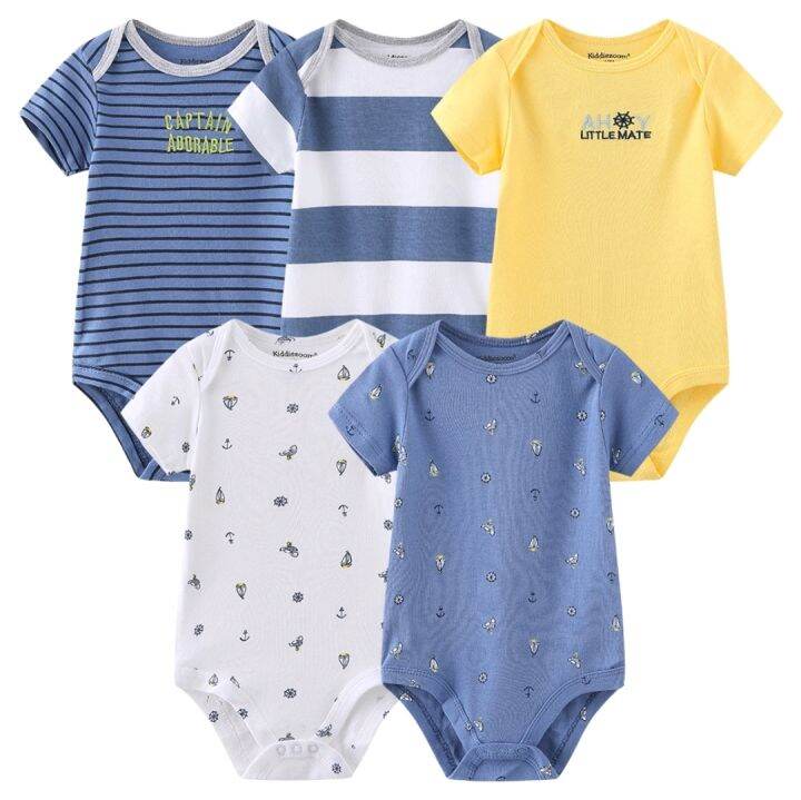 Clearance SALE Kiddiezoom Imported Baby Onesie 5pc Set Romper Bodysuit