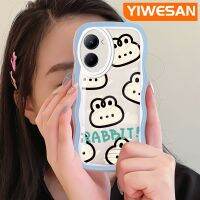 YIWESAN เคสสำหรับ Realme C33 C31 C33 C55 V30 5G Narzo N55ลายการ์ตูนกระต่ายน่ารักขอบกันกระแทกแบบใสนิ่มเคสมือถือโปร่งใสลายกล้องถ่ายรูปที่สร้างสรรค์เคสฝาครอบป้องกันซิลิกาเจล