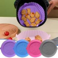 Silicone Air Fryers Oven Baking Tray Fried Chicken Basket Mat Round AirFryer Pot Replacemen Grill Pan Kitchen Accessories Pots Pans