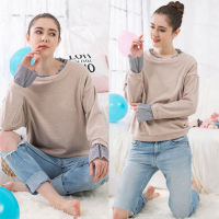 2018 Autumn Hoodies Casual Layere Maternity Clothing Pullovers fleeced long sleeve Breastfeeding hoody for Pregnant Women tops