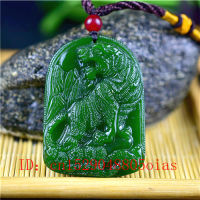 สีเขียวธรรมชาติหยกจีน Tiger สร้อยคอจี้แฟชั่นอุปกรณ์เสริม Charm เครื่องประดับแกะสลัก Amulet ของขวัญผู้หญิง Men