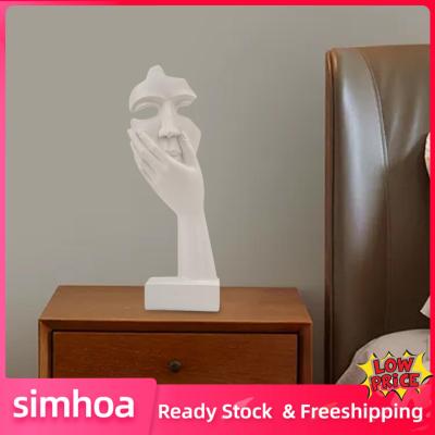 Simhoa รูปแกะสลักสำหรับสะสมรูปปั้นศิลปะใบหน้าสำหรับผู้หญิงห้องอ่านหนังสือสำนักงาน