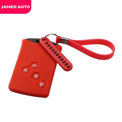 npuh Silicone Car Key Case Cover Key Chain Phone Number Plate Key Ring for Renault Clio Logan Megane 2 3 Koleos Scenic Card