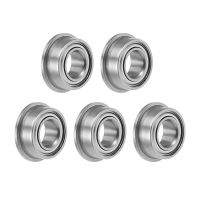 【Hot deal】 Uxcell MF105ZZ หน้าแปลนแบริ่ง5X10X4Mm Shielded Chrome แบริ่ง5Pcs