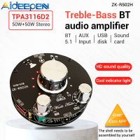 Aideepen ZK-R502H 50WX2เครื่องขยายเสียง Treble และ Bass Control TPA3116D2ชิป DC9-24V BT และอินพุต AUX DIY ลำโพงไร้สาย AMP Board