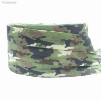 ﺴ 10Yard 15mm Camouflage Print Fold Over Elastic FOE Ribbon Headwear Party Gift Packing Sewing Home Decoration Accessories