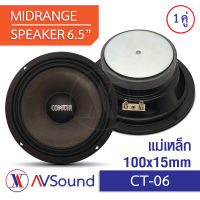 Cometa CT-06 ลำโพง เสียงกลาง 6.5นิ้ว แม่เหล็ก 100x15มม Voice 25มม 4โอห์ม Midrange Speaker ลำโพงรถยนต์ เครื่องเสียงติดรถยนต์ 1คู่