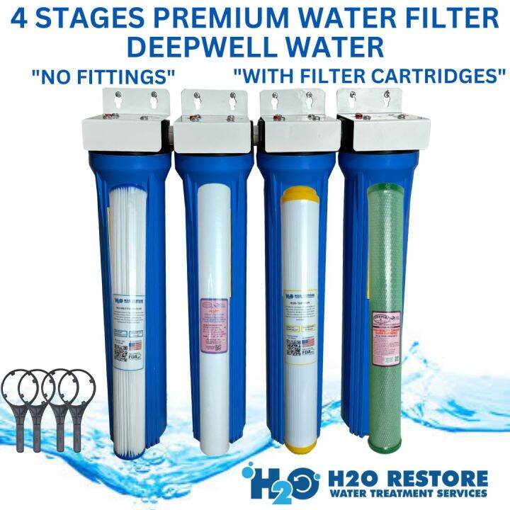 Water Filter 4 Stages Premium For Deepwell Water ideal for Residential