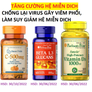 Sales đặc biệt - COMBO 3 sản phẩm Vitamin C, Vitamin D3, Beta Glucan 1
