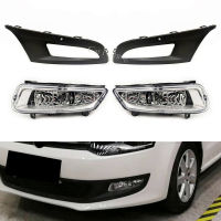 [2]1คู่สำหรับ VW โปโล6R Vento Hatchback 2009 2010 2011 2012 2013-2015รถไฟตัดหมอกปก Foglights กรอบไฟตัดหมอกสำหรับ MK5 6R6C[2]