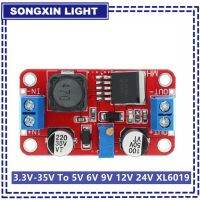 5A DC-DC เพิ่มโมดูลพลังงานเครื่องแปลงหน่วยกำลังไฟฟ้า3.3V-35V ถึง5V 6V 9V 12V 24V ชิ้นส่วนวงจรไฟฟ้า XL6019