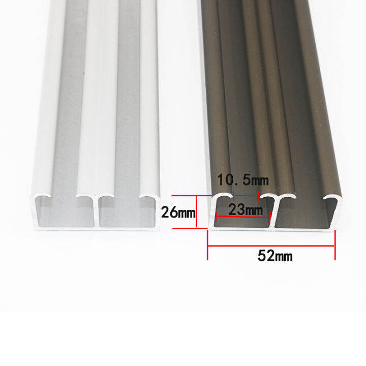 Sliding door double hanging rail sliding door track chute aluminum ...