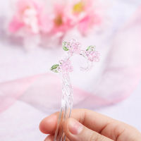 Sakura Dip Pen Set Crystal Glass Pen 7ML Pink Glitter Powder Ink Gifts Box For Writing Drawing School Art Stationery