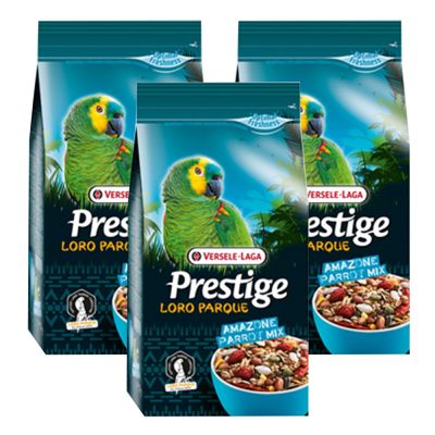 Versele Laga Amazon Parrot Bird Food Loro Parque Mix 1 kg (3 bags) อาหารนกแก้ว อเมซอน 1กก. (3 ถุง)