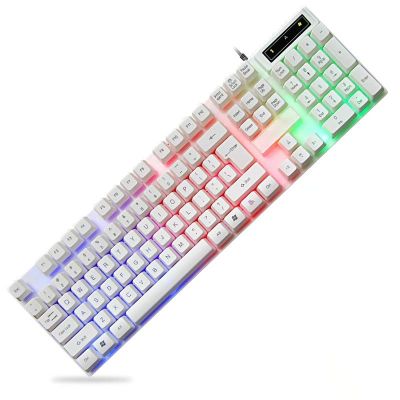 Color Luminous Backlit Wired Gaming Keyboard Notebook Computer Office Keyboard Mechanical Feel Keyboard backlit keycaps