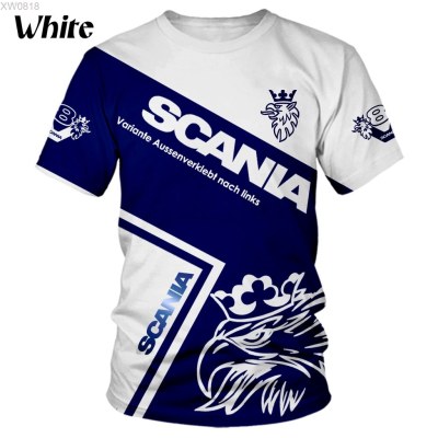 Shirt T (สต็อกเพียงพอ) New Fashion Casual Sca-nia Summer Sports 3d Printing Mens Topsคุณภาพสูง size:S-5XL