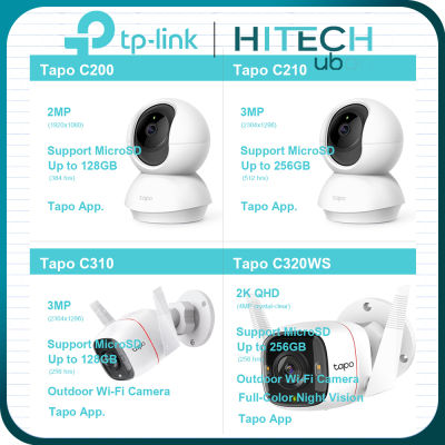 [ประกัน 2ปี] TP-Link Tapo C200, C210, C310, C320WS Pan/Tilt Home Security Wi-Fi Camera กล้องไอพี IP Camera [Kit IT]-HITECHubon