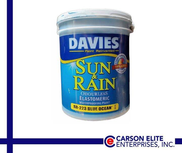 DAVIES - Sun and Rain Odorless Elastomeric Waterproofing Paint 4 Liters ...