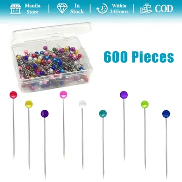 600PCS Sewing Pins Straight Pin for Fabric Pearlized Ball Head
