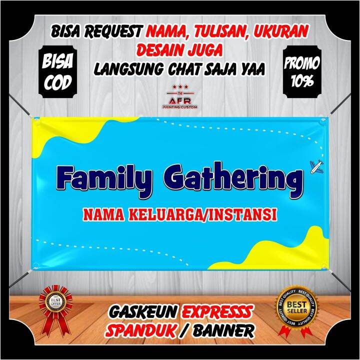 Spanduk Banner Family Gathering Banner Custom Acara Family Sekolah 