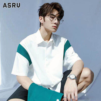 ASRV เสื้อยืดผู้ชาย เสื้อผ้าผู้ชาย t shirt for men เสื้อแขนสั้นผู้ชาย,เสื้อเชิ้ตใส่สบายหลวมลำลองบางฤดูร้อน