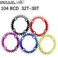 【CW】 SNAIL Chainring Oval 104 BCD 32 34 36T 38T ultralight narrow wide single tooth plate MTB Mountain bike 104BCD chain ring 6 color