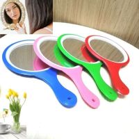 【BEIBEI】 Vintage Handhold Makeup Mirror Round Cosmetic Hand Held Mirror With Handle For Ladies