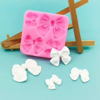 1Pcs Baking Accessories Resin Art Candy Tools Cake Decoration Fondant Kitchen Soft Silicone Knot Bow Cute