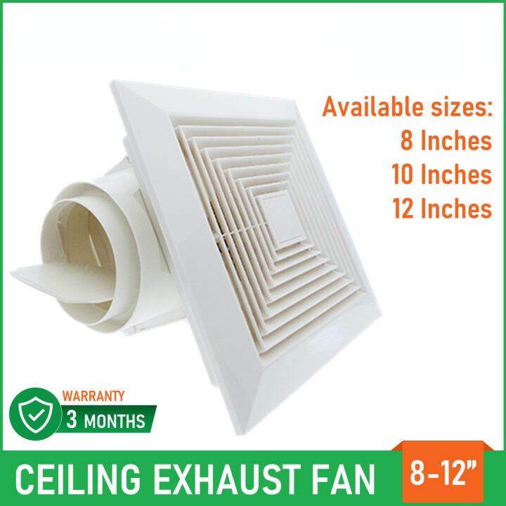 【COD】Ceiling Mounted Duct Exhaust Fan 10 in /12 in / 8 in inches inch ...