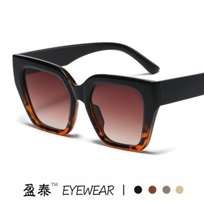 [COD] New European and polygonal sunglasses personality big frame internet celebrity street photography cross-border cat eye