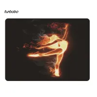 turbobo Mouse Pad Soft Rubber Anti-slip Fire Light Pattern Desk Mouse Mat Wrist Rest for Laptop