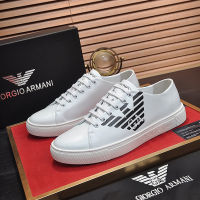 [สีดำสีขาว] รองเท้าผ้าใบผู้ชาย Armani New Men S Casual Shoes Simple Basic Style Men S Shoes High Quality Trendy Men S Shoes