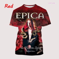 3d Metal Band HOT Epica Printed Fashion Women/mens Trend Fashion T-shirts Size：S-5XL