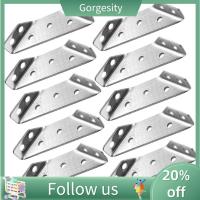 GORGESITY 10pcs 70มม./2.75 "x 22มม./0.866" ราวแขวนสำหรับออกกำลังกาย เงินสีเงิน เหล็กไร้สนิม สายรัดมุม แข็งแรงทนทาน รองรับชั้นวางโลหะสามเหลี่ยม เฟอร์นิเจอร์สำหรับตกแต่ง