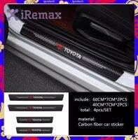 iRemax รถจัดแต่งทรงผม4ชิ้นประตูคาร์บอนไฟเบอร์งัวสติกเกอร์คาร์บอนไฟเบอร์D Ecalsสำหรับโตโยต้าโคโรลล่าRav4 Auris Camry Yaris CHRอุปกรณ์เสริม