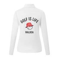 ▧♛▬ Womens golf long-sleeved T-shirt fashionable and slim warm autumn and winter golf sports autumn clothing elastic and soft womens trendy clothing