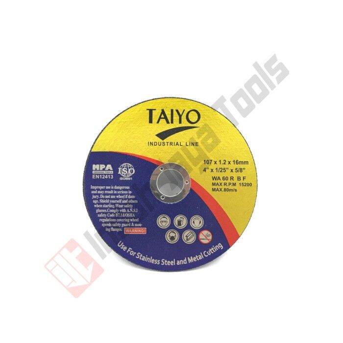 TAIYO Cutting Wheel 4 Inch - Batu Potong Besi Stainless Tebal 1.2 mm ...