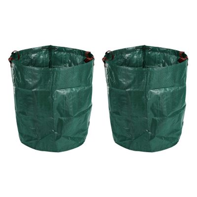 2X 270L Garden Waste Bag Large Strong Waterproof Heavy Duty Reusable Foldable Rubbish Grass Sack