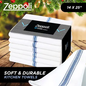 12Pcs Cotton Towels Cleaning Rags - Washable Rags Blue Huck Towels Reusable  Kitchen Cleaning Towels for Car Wash Towels - Bar Towels Cleaning Cloths