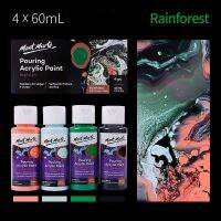 4X60ML Mont Marte เทสีอะคริลิค DIY Art อุปกรณ์ศิลปะ