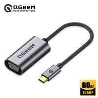 QGeeM USB C to VGA Cable USB3.1 Type C to Female VGA Adapter Cables for Macbook Pro Xiaomi Laptop Huawei Mate 30 P30 Samsung S20 Adapters