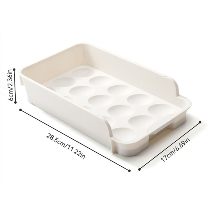 abl-ลิ้นชักกล่องเก็บของพร้อมกับไข่พลาสติก15ชิ้นออกแบบเพื่อความสดที่ยาวนานกล่องไข่ไข่