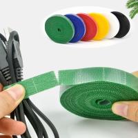 Hand Tear Self-Adhesive Strap Wire Storage Hooks Loops Cable Tie Magic Tape Cable Management Belt  Fixed Binding Belt