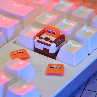 For Mini Famicom Plastic Keycaps R4 Keycap for Cherry MX/ Column Axle/Compatible Axle Switch Mechanical Keyboard