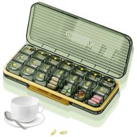 Pill Organizer Travel-Pocket Pharmacy With Labels Pill Box 7 Day/Pill Organizer 3 Times A Day Portable Pill Case