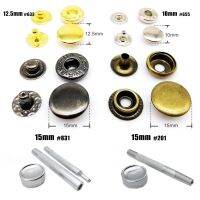 50 sets 10/12.5/15mm #633 655 831 201 Metal Sewing Press Fastener Snap Button Popper Leather Bag Clothes Jacket Coat Repair Tool Haberdashery