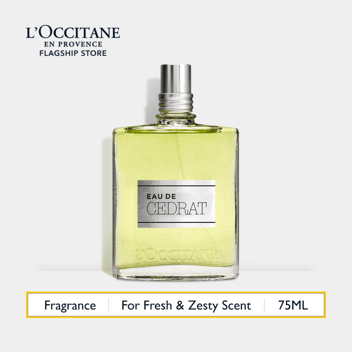 L'Occitane Cedrat Eau de Toilette 75mL [Men Perfume] [Fresh & Woody Sccent] Lazada PH