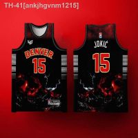 ♛ Estar Nuggets Jokic Jersey Black Full Sublimation Fans Edition Basketball Sports Vest Plus Size