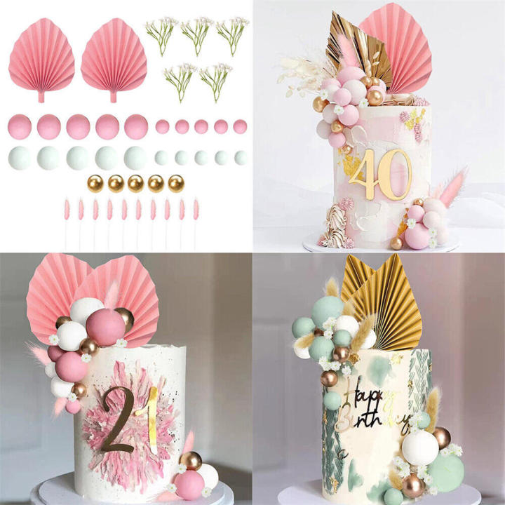 insertable-cake-toppers-party-supplies-for-celebrations-multifunctional-cupcake-ornaments-artificial-flower-cake-toppers-wedding-cake-topper-set